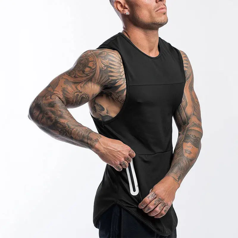 Men Activewear Tanktop Muscleguys Mens Workout Tank Tops Fitness Bodybuilding Clothing Low Cut Armholes Vest Muscle Singlets