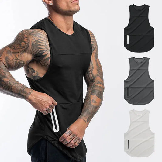 Men Activewear Tanktop Muscleguys Mens Workout Tank Tops Fitness Bodybuilding Clothing Low Cut Armholes Vest Muscle Singlets